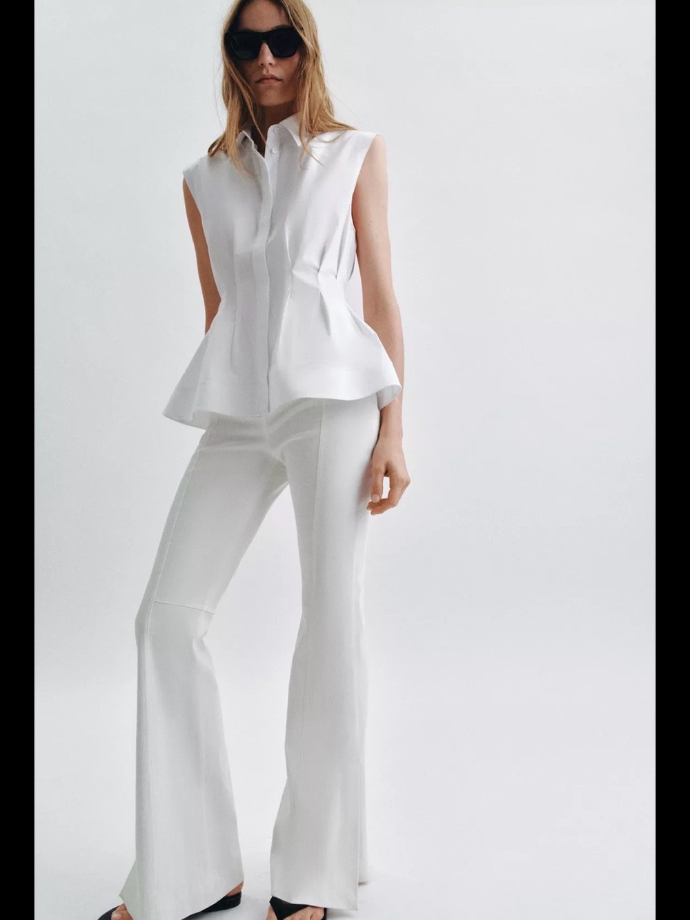 NWT pleated sleeveless shirt ZW collection